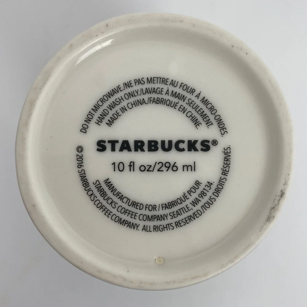 Starbucks Floral Spring Morning 10 oz Ceramic Tumbler With Lid